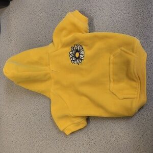 DC Brand Small Yellow Velour Dog Hoodie-Like New